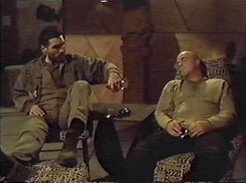 Garibaldi and Tariq enjoy a drink on the Drazi homeworld